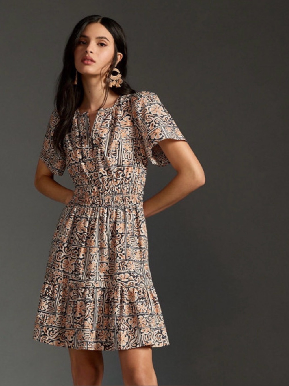 Anthropologie Somerset Mini Dress in Washed Black Multi - Picture 16 of 16